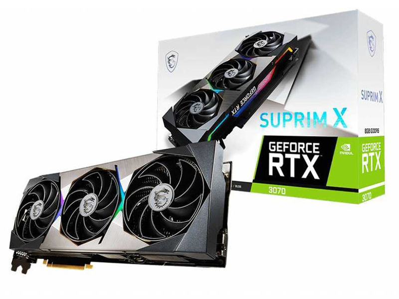

Видеокарта MSI GeForce RTX 3070 SUPRIM 8G 1785Mhz PCI-E 4.0 8192Mb 14000Mhz 256 bit 3xDP HDMI RTX 3070 SUPRIM 8G, RTX 3070 SUPRIM 8G