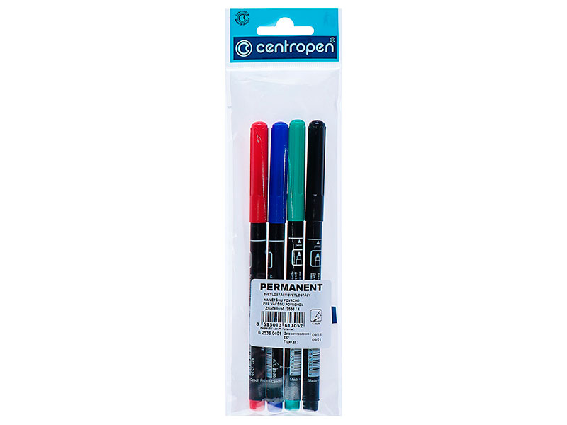 

Маркер Centropen 1mm 4 цвета 2536/4 (625360401), 6 2536 0401