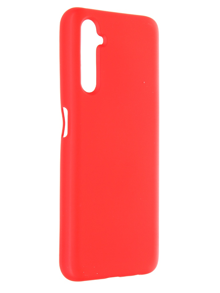 фото Чехол krutoff для realme 6 pro silicone case red 12373