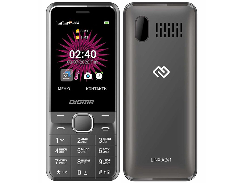 Сотовый телефон Digma Linx A241 Grey