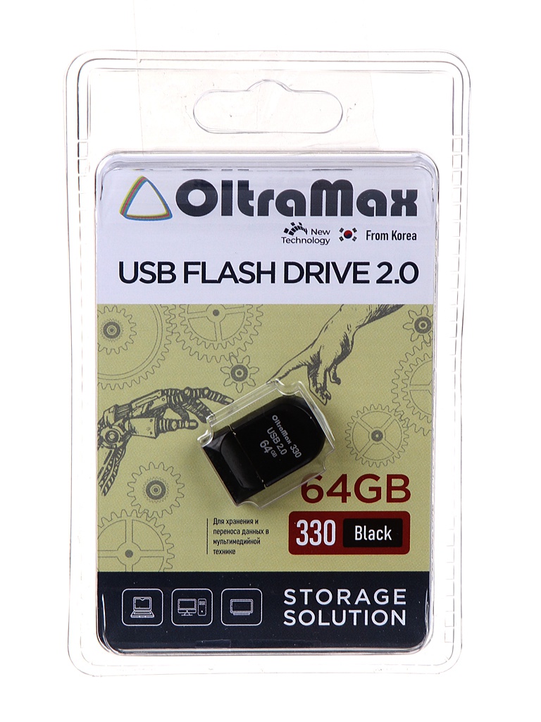 

USB Flash Drive 64Gb - OltraMax 330 OM-64GB-330-Black, OltraMax 330
