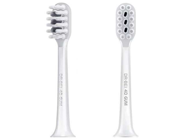 фото Комплект насадок xiaomi dr.bei sonic electric toothbrush s7 2шт grey