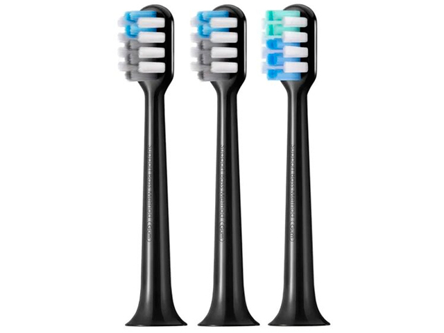 фото Насадка для зубной щетки xiaomi dr.bei sonic electric toothbrush by-v12 3шт black-gold eb02bk060300