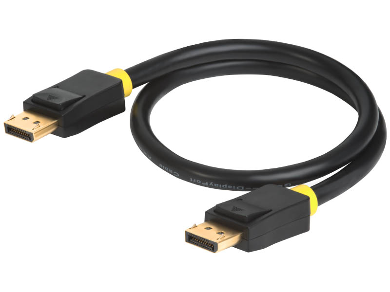 Фото - Аксессуар GCR DisplayPort to DisplayPort v1.2 0.5m Black GCR-DP2DP-0.5m кабель displayport 0 5м green connection gcr dp2dp 0 5m круглый черный