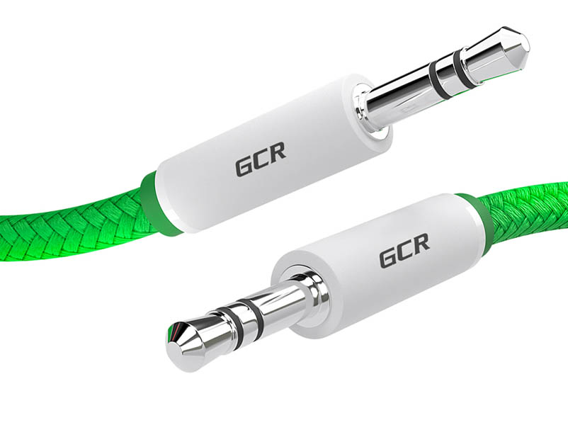 фото Аксессуар greenconnect jack 3.5mm - jack 3.5mm 0.5m green-white gcr-avc8262-0.5m