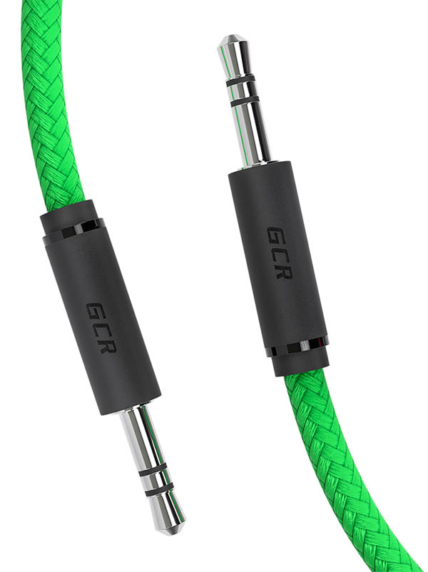 

Аксессуар GCR Jack 3.5mm - Jack 3.5mm 1m Green-Black GCR-51738, GCR-51738