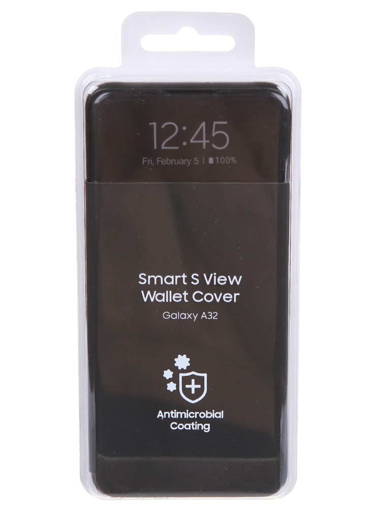 Чехол-книжка для Samsung Galaxy A32 Smart S View Wallet Cover Black EF-EA325PBEGRU