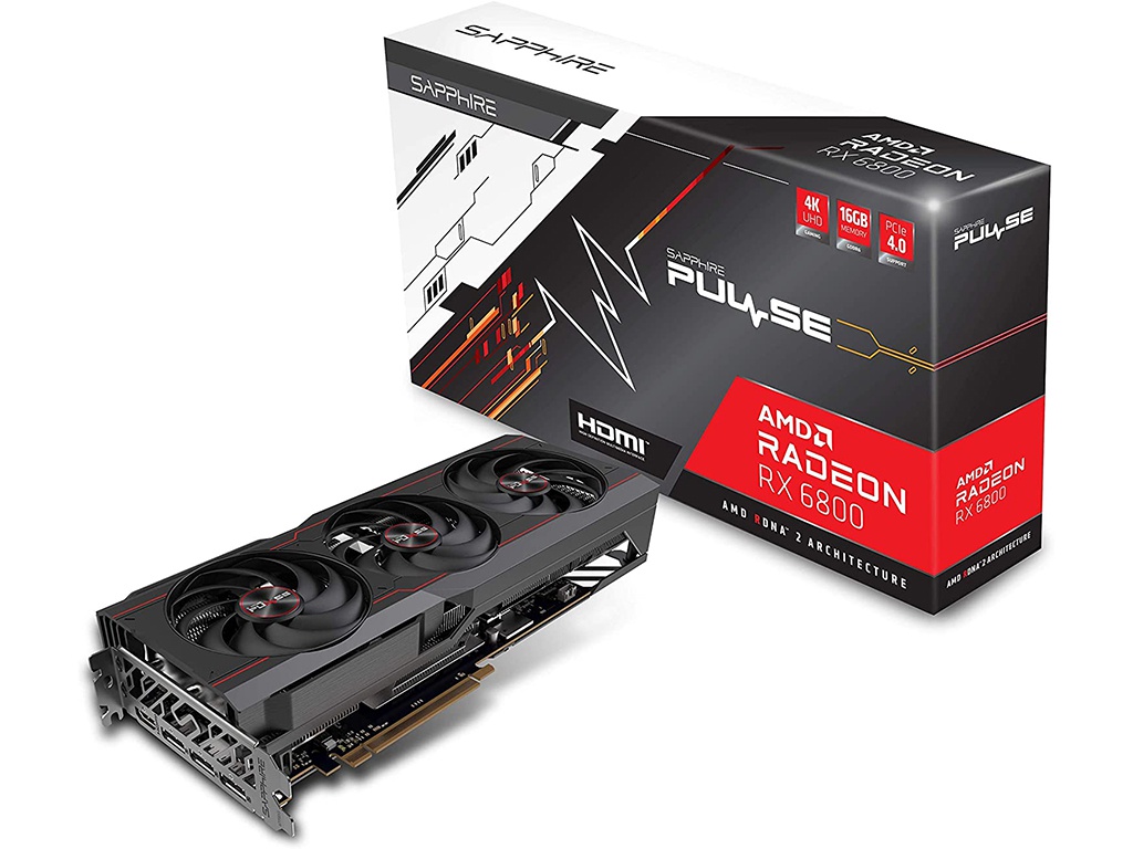 фото Видеокарта sapphire amd radeon rx 6800 oc gaming pulse 1950mhz pci-e 16384mb 16000mhz 256 bit 3xdp hdmi 11305-02-20g