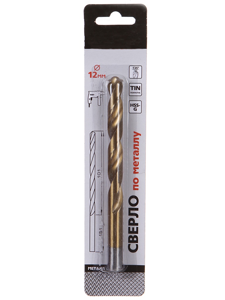 

Сверло Hammer Flex 202-124 DR MT по металлу 12x151/101mm 30809, Flex 202-124 DR MT
