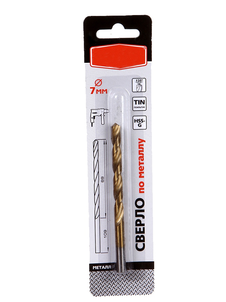 

Сверло Hammer Flex 202-117 DR MT по металлу 7x109/69mm 30802, Flex 202-117 DR MT