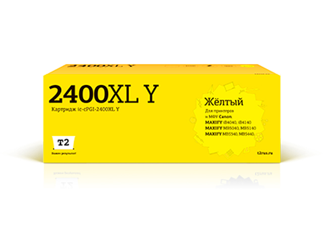 Картридж T2 IC-CPGI-2400XL Yellow для Canon Maxify iB4040/iB4140/MB5040/MB5140/MB5340/MB5440