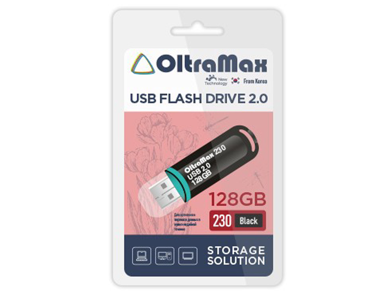 Zakazat.ru: USB Flash Drive 128Gb - OltraMax 230 Black 2.0 OM-128GB-230-Black