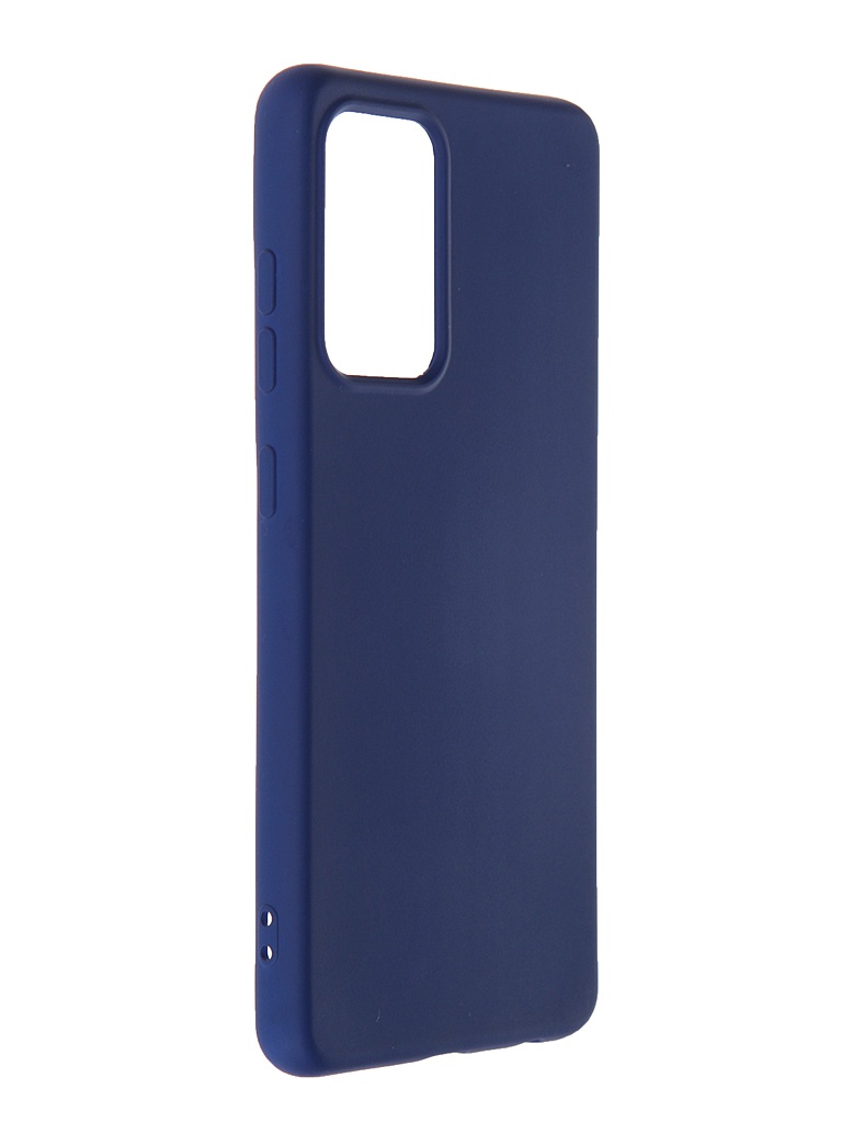 Zakazat.ru: Чехол DF для Samsung Galaxy A52 (4G/5G) с микрофиброй Silicone Blue sOriginal-29