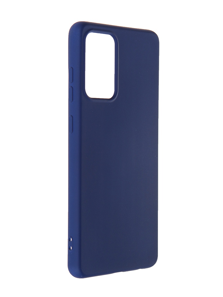 Чехол DF для Samsung Galaxy A72 (4G/5G) с микрофиброй Silicone Blue sOriginal-28