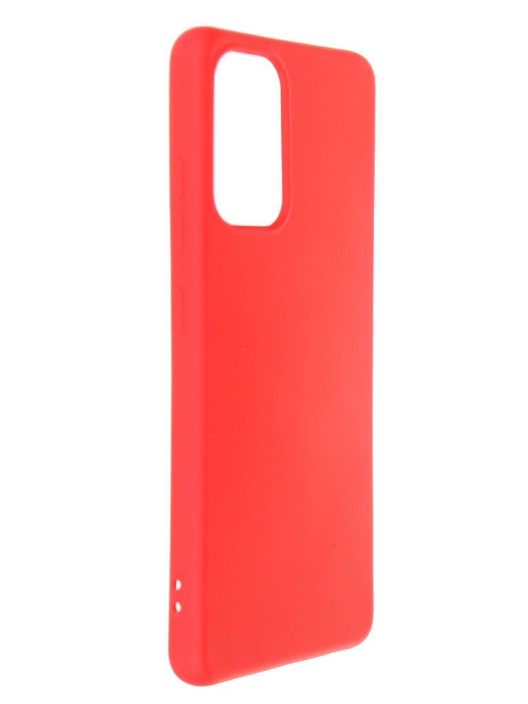 Чехол DF для Samsung Galaxy A32 (4G) с микрофиброй Silicone Red sOriginal-25