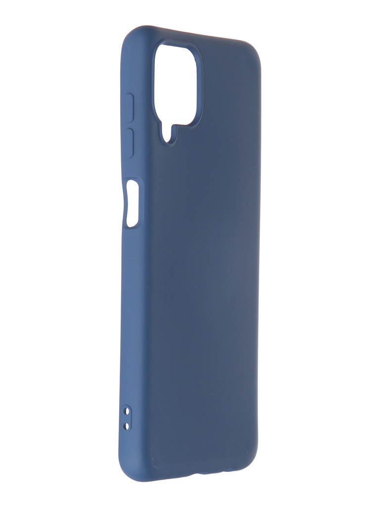 Zakazat.ru: Чехол DF для Samsung Galaxy M12 (4G) с микрофиброй Silicone Blue sOriginal-24