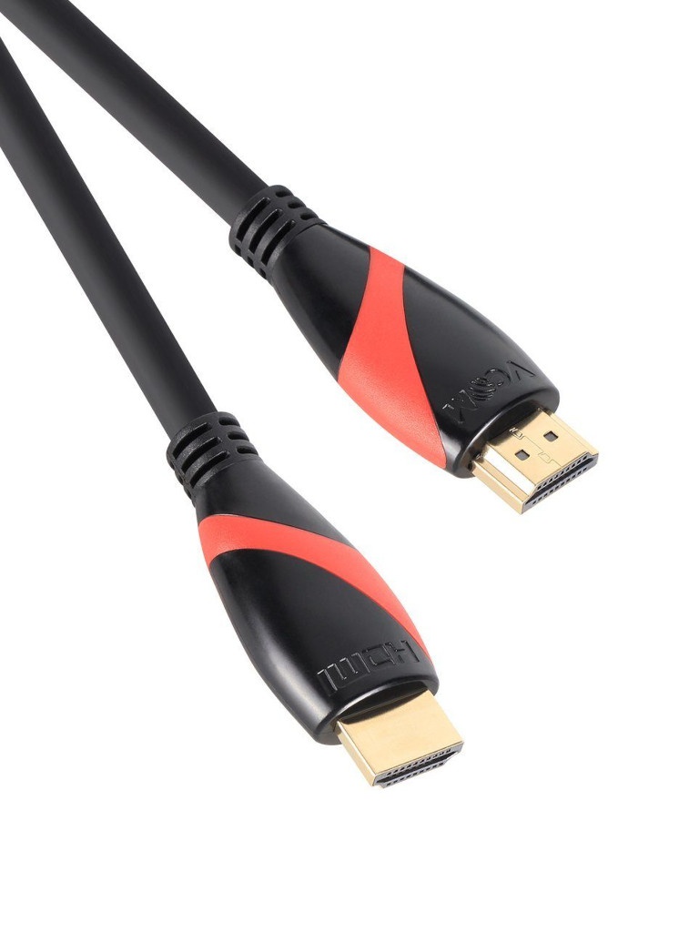 фото Аксессуар vcom hdmi 19m/m ver 2.0 0.5m black-red cg525-r-0.5