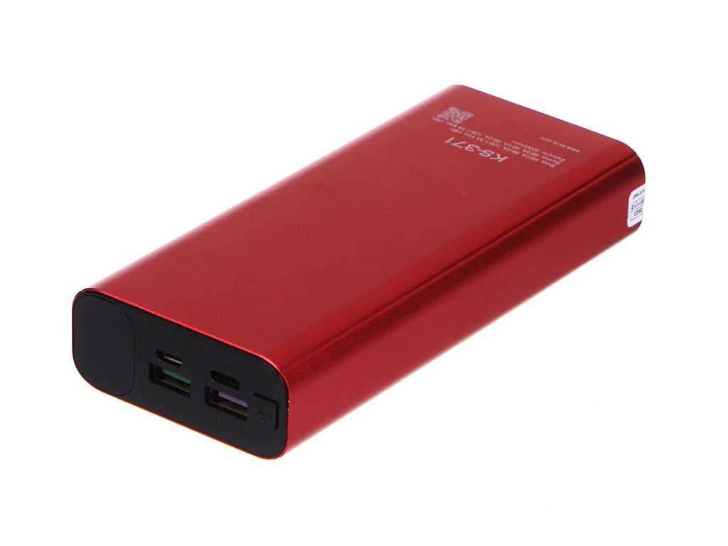 фото Внешний аккумулятор ks-is power bank ks-371 30000mah red