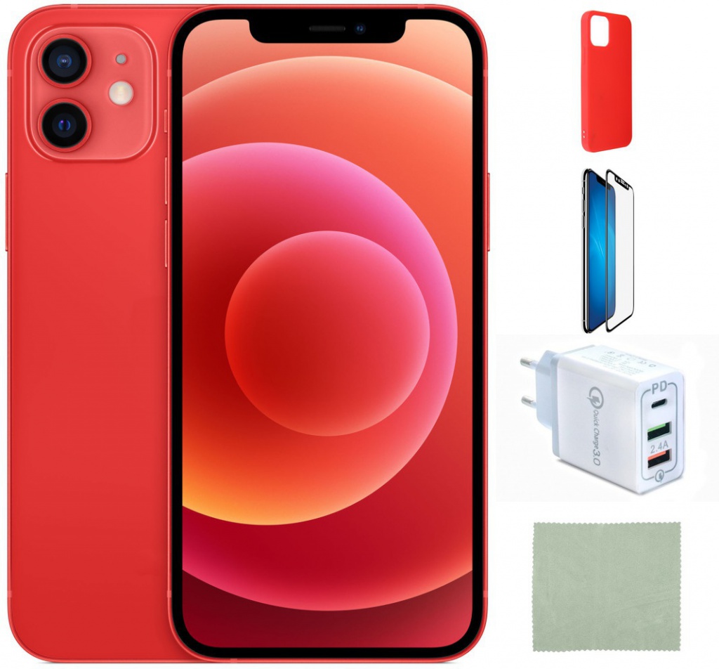 Zakazat.ru: Сотовый телефон APPLE iPhone 12 64Gb Red MGJ73RU/A Выгодный набор + серт. 200Р!!!