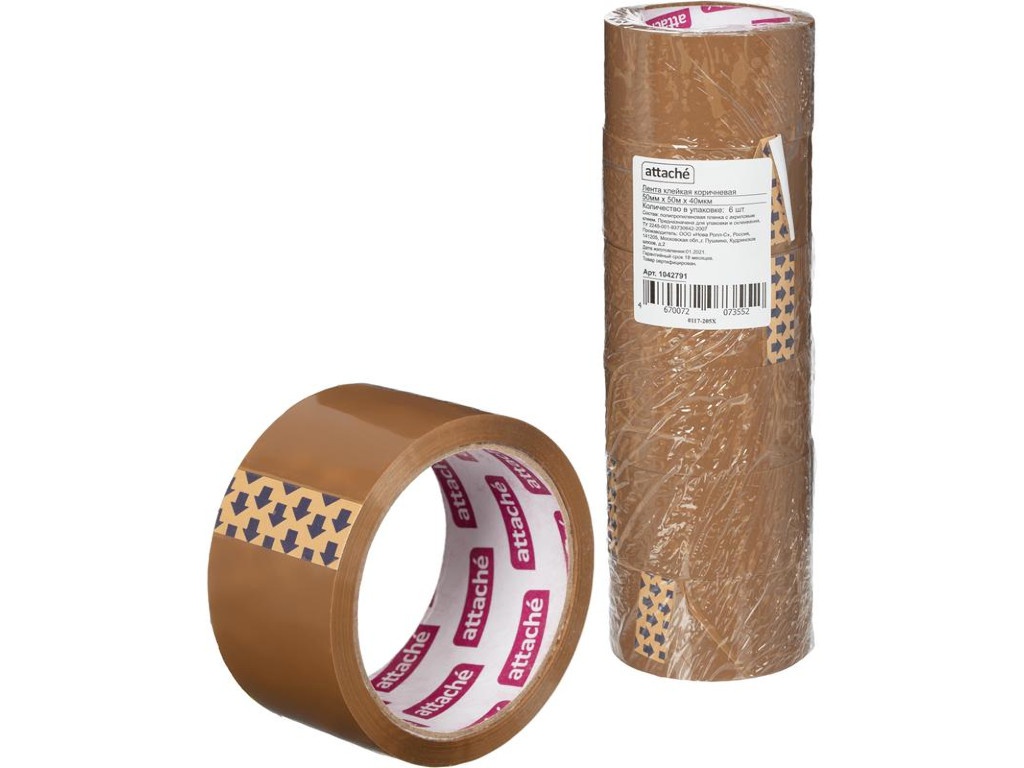 

Клейкая лента Attache 50mm x 50m Brown 1042791, 1042791
