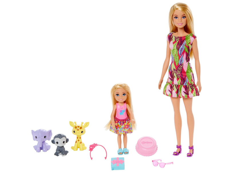 

Кукла Mattel Barbie Барби и Челси с питомцами GTM82, Барби и Челси с питомцами