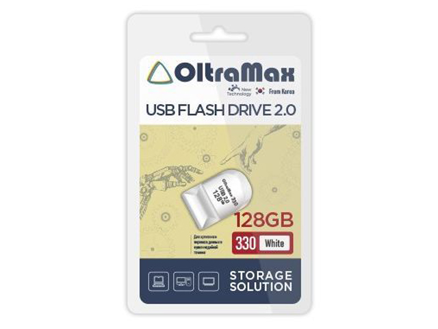

USB Flash Drive 128Gb - OltraMax 330 2.0 OM-128GB-330-White, OM-128GB-330-White