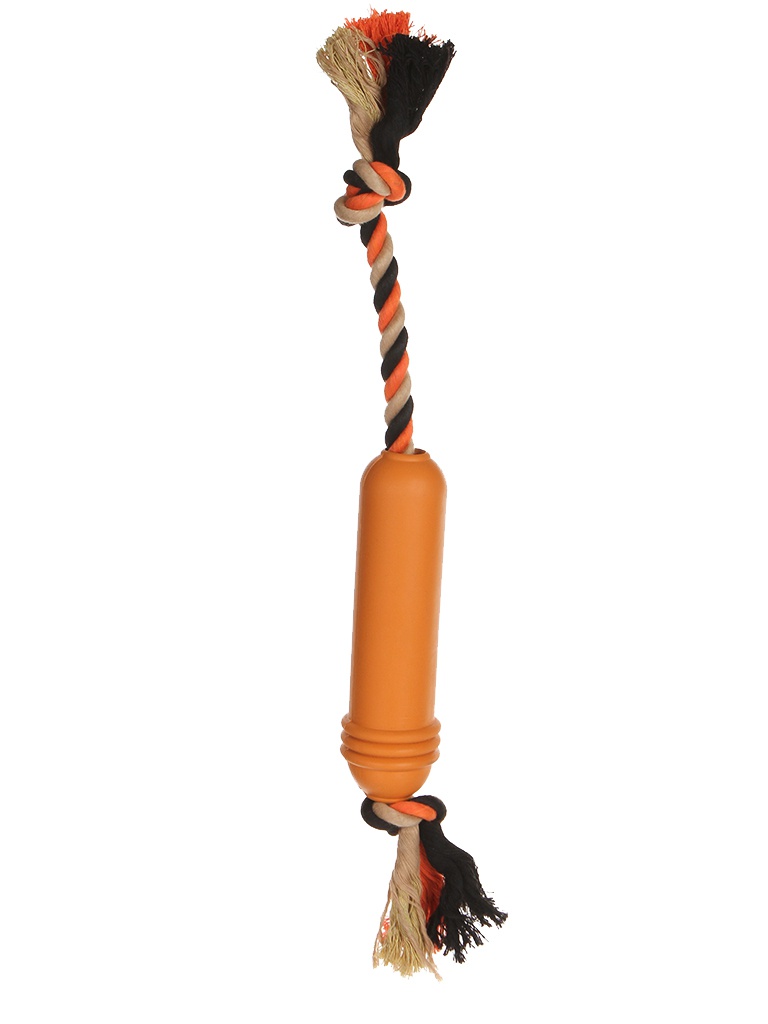 Фото - Игрушка для собак Beeztees Sumo Fit Цилиндр на канате Orange 626029 / 81217 игрушка для собак beeztees sumo play dental для зубов s оранжевый