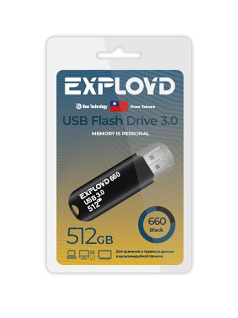 Zakazat.ru: USB Flash Drive 512Gb - Exployd 660 3.0 EX-512GB-660-Black