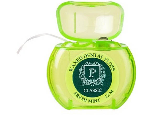 

Межзубный флосс President Classic мята, фтор, вощёный 12m 41202, Classic