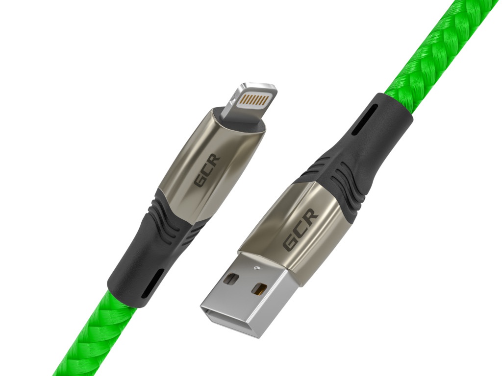 фото Аксессуар gcr mercedes usb - lightning 1.2m green nylon gcr-52784