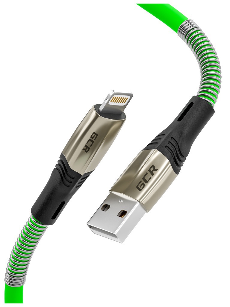 фото Аксессуар gcr mercedes & spring usb - lightning 1.7m green gcr-52135