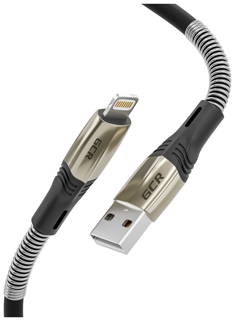 фото Аксессуар gcr mercedes & spring usb - lightning 1.7m black gcr-52134