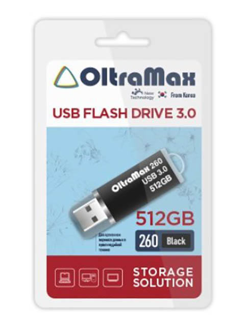 Zakazat.ru: USB Flash Drive 512Gb - OltraMax 260 3.0 Black OM-512GB-260-Black