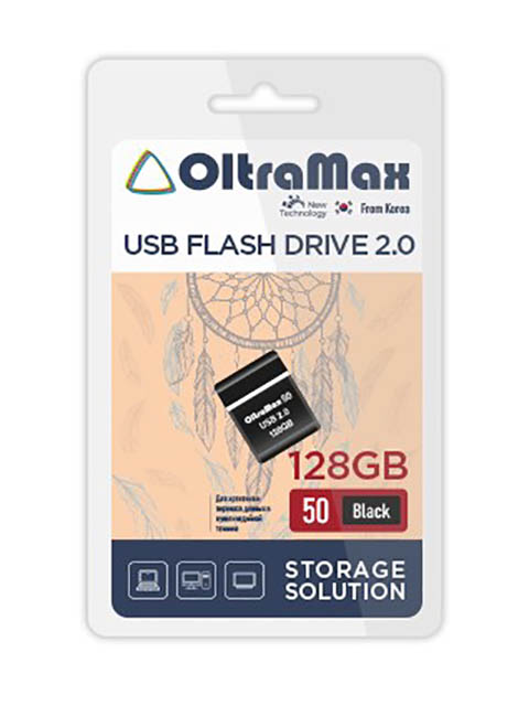 Zakazat.ru: USB Flash Drive 128Gb - OltraMax 50 2.0 Black OM-128GB-50-Black