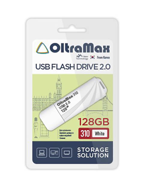 

USB Flash Drive 128Gb - OltraMax 320 3.0 White OM-128GB-320-White, OM-128GB-320-White
