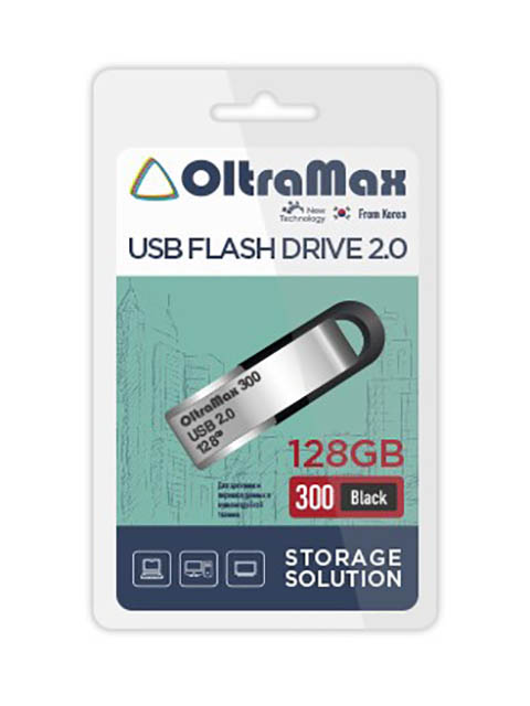 

USB Flash Drive 128Gb - OltraMax 300 2.0 Black OM-128GB-300-Black, OM-128GB-300-Black