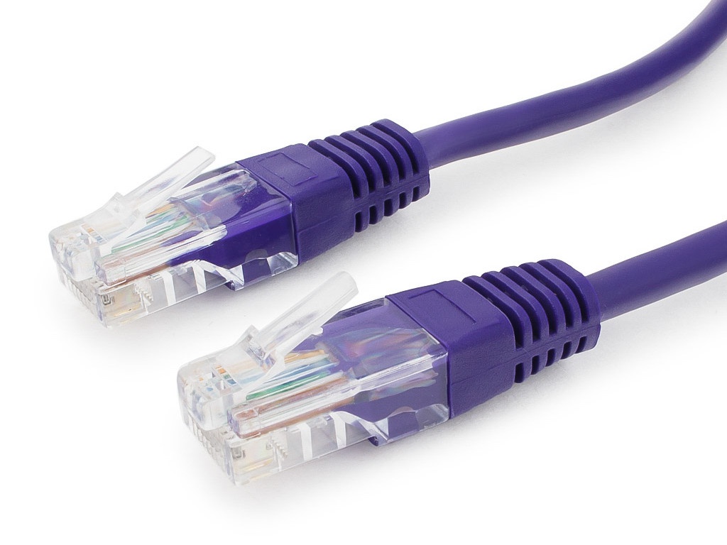 фото Сетевой кабель gembird cablexpert utp cat.5e 1.5m purple pp12-1.5m/v