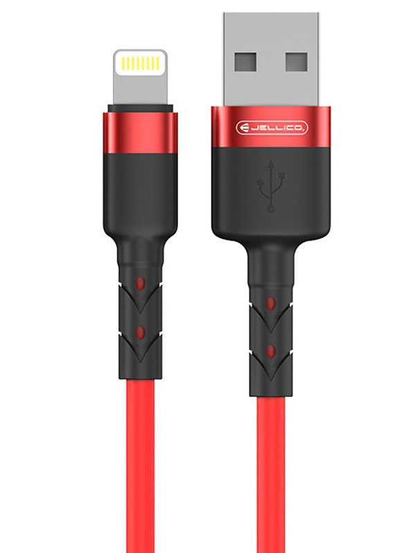 Фото - Аксессуар Jellico KDS-100 USB - Lightning Silicone 1m Red аксессуар borofone bu24 cool silicone usb lightning 2 4а red ут000021814