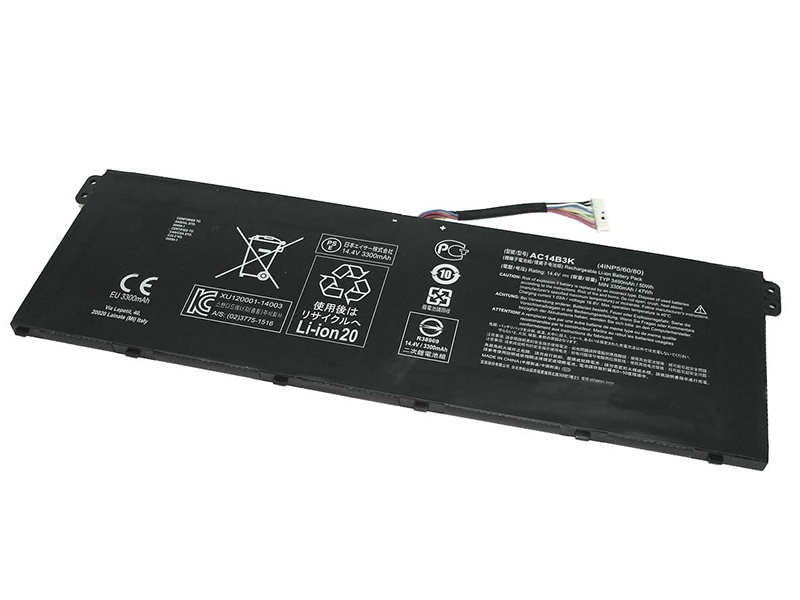 фото Аккумулятор vbparts для acer cb3-531 / ac14b3k 4inp5/60/80 15.2v 48wh 018639