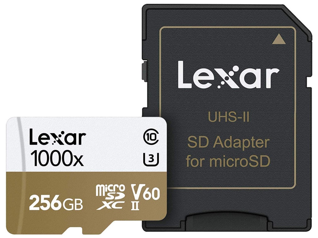 фото Карта памяти 256gb - lexar micro sdxc uhs-ii lsdmi256cb1000a с переходником под sd