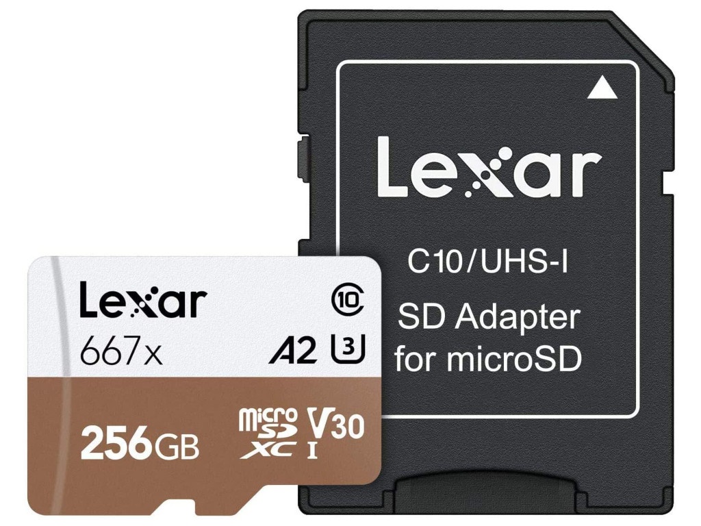 фото Карта памяти 256gb - lexar micro sdxc class10 lsdmi256b667a с переходником под sd