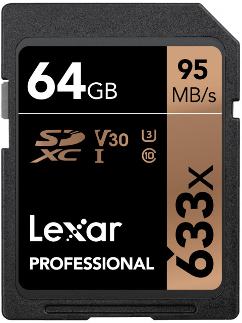 фото Карта памяти 64gb - lexar sdxc class10 u3 lsd64gcb633