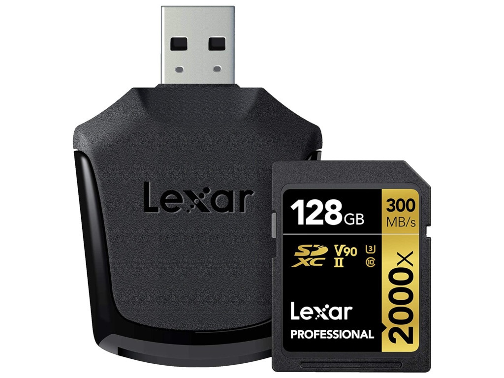 фото Карта памяти 128gb - lexar sdxc class10 uhs-ii lsd128cb2000r