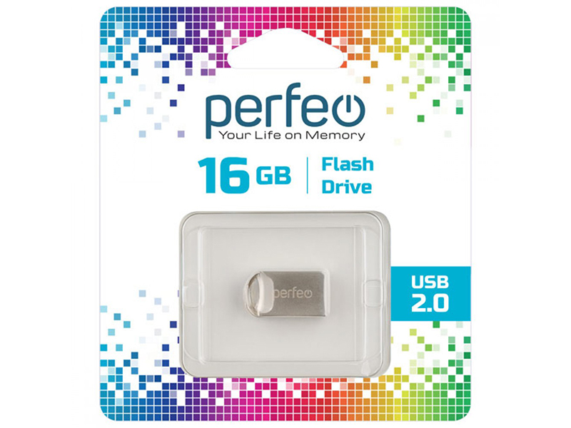 

USB Flash Drive 16Gb - Perfeo USB 2.0 M09 Metal Series PF-M09MS016, PF-M09MS016