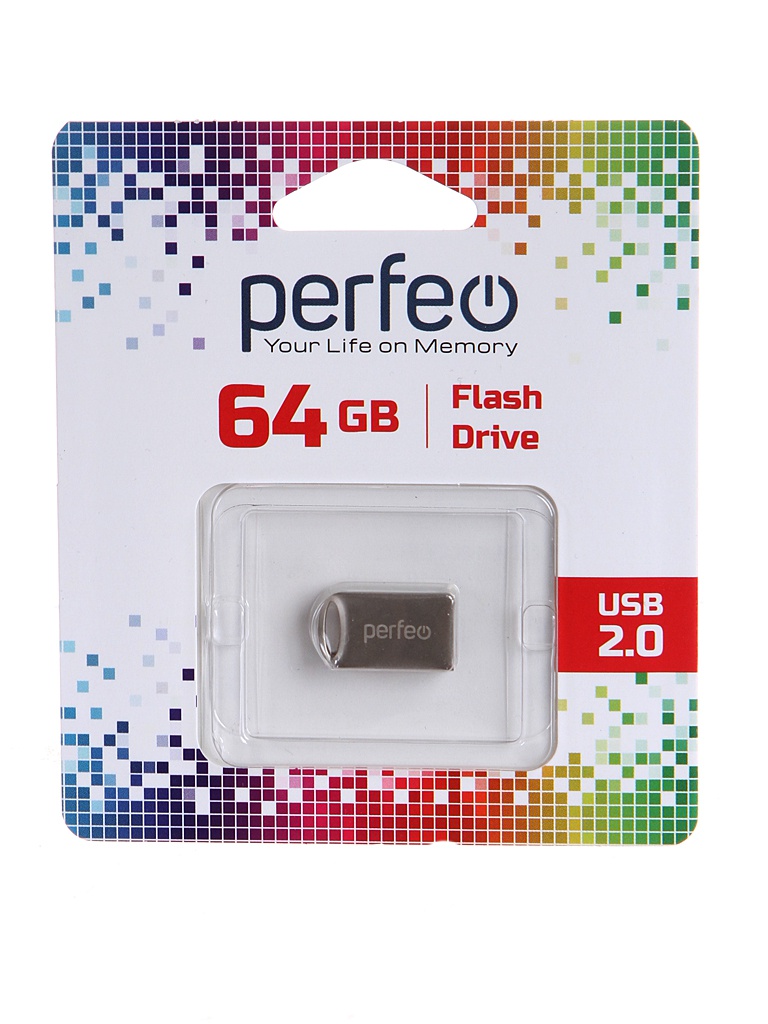 

USB Flash Drive 64Gb - Perfeo M09 Metal Series PF-M09MS064, PF-M09MS064
