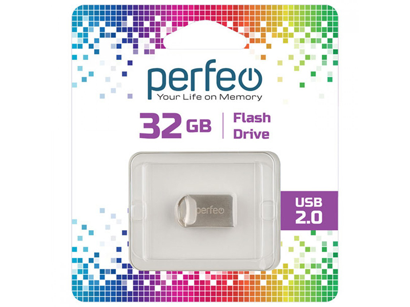 Фото - USB Flash Drive 32Gb - Perfeo M09 Metal Series PF-M09MS032 usb flash drive 16gb perfeo m04 blue pf m04bl016