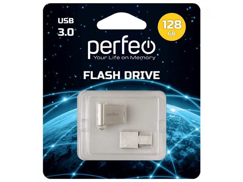 Zakazat.ru: USB Flash Drive 128Gb - Perfeo USB 3.0 M06 Metal Series PF-M06MS128TCR