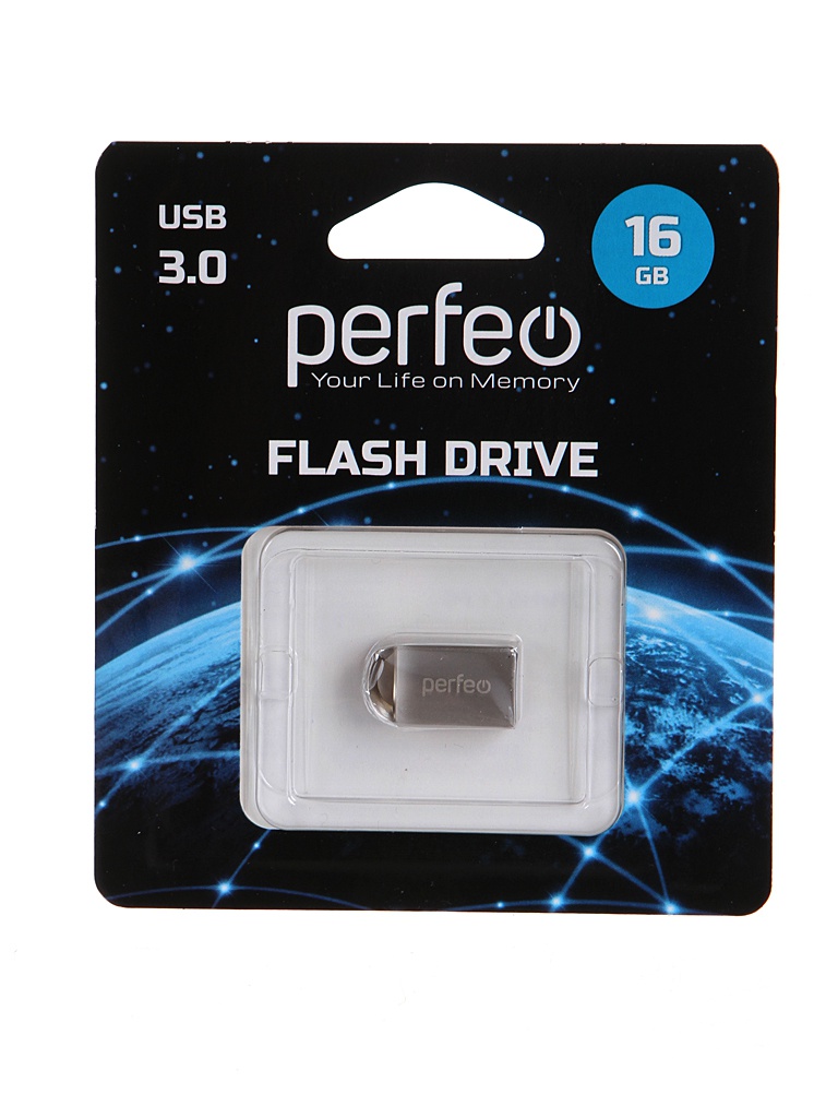 

USB Flash Drive 16Gb - Perfeo USB 3.0 M11 Metal Series PF-M11MS016, PF-M11MS016