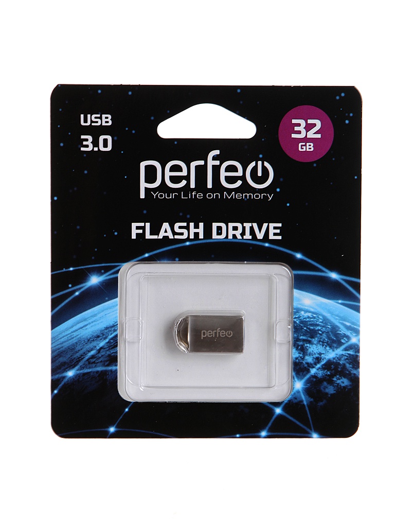 

USB Flash Drive 32Gb - Perfeo USB 3.0 M11 Metal Series PF-M11MS032, PF-M11MS032