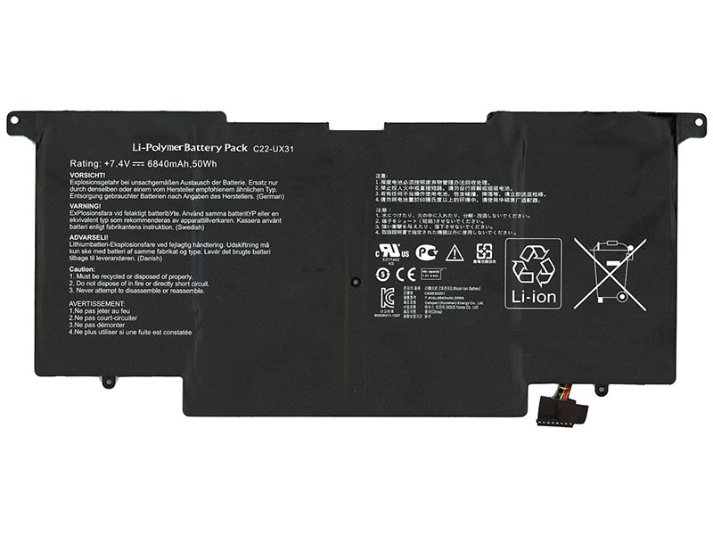 фото Аккумулятор vbparts для asus ux31a 7.4v 6840mah 005686